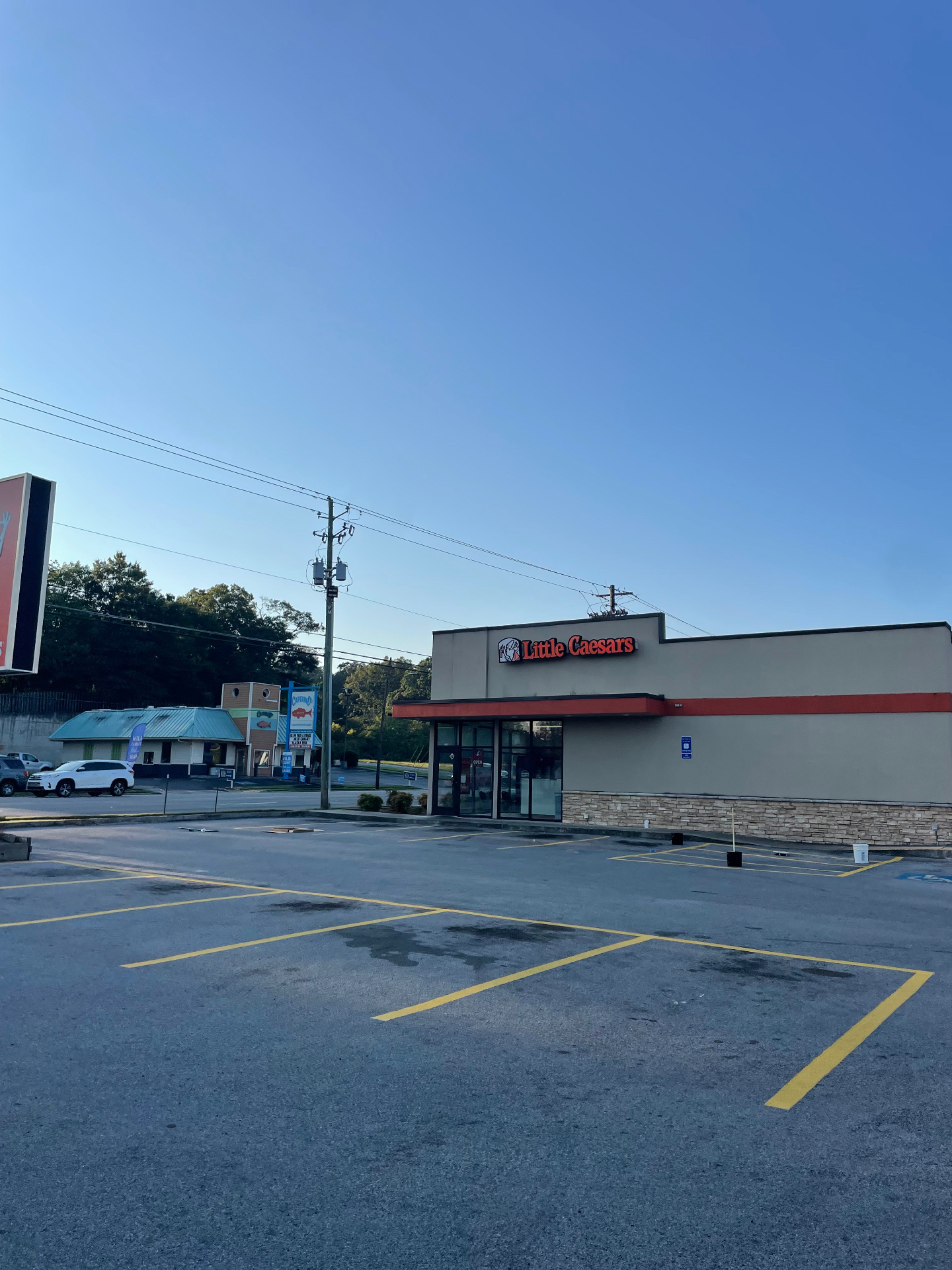 Little Caesars parking lot restripe